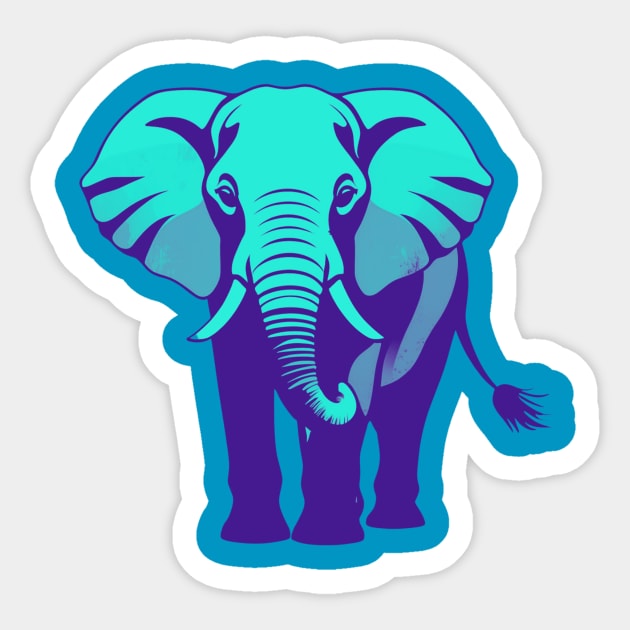 Blue Elephant Sticker by Trip Tank